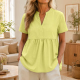 Laura™ Bluse mit Kragen und weichem Griff – Gelb