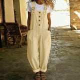 Tau™ Latzhosen-Stil Jumpsuit mit funktionalen Taschen – Gelb