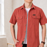 Abenteuer™ Hemd aus Baumwolle mit Utility Taschen – Rot