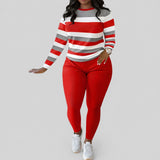 Alice™ Set mit Streifenmuster und formendem Sitz – Rot