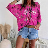 CityBreeze™ Top aus Ajourstrick mit lockerem Schnitt – Rosa
