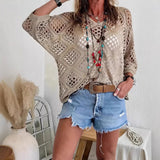 CityBreeze™ Top aus Ajourstrick mit lockerem Schnitt – Beige