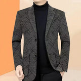 Salzburg™ Blazer mit Strukturierter Webung und Geometrischer Musterung – Grau