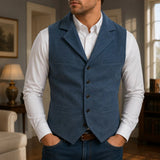 Harrison™ Weste mit Klassischer Struktur und Perfekter Passform – Denimblau