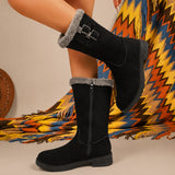 Genevieve™ Stiefel mit Gepolstertem Innenfutter und Mittelhohem Schaft – Schwarz