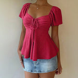 Fiorelle™ Bluse Mit Zartem Raffdetail und Leichtem Fall – Rosa