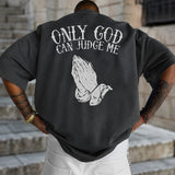 Caleb™ Oversized-T-Shirt mit Auffälligem Print – Grau