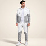 Cassian Paris™ Set mit Stehkragenjacke und Jogginghose – Grau