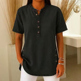 Jeansbluse Calenny™ Mit Gewaschener Optik und Lockerer Passform – Schwarz