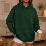 Kaja™ Oversize-Hoodie mit Kängurutasche – Dunkelgrün