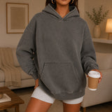 Kaja™ Oversize-Hoodie mit Kängurutasche – Grau