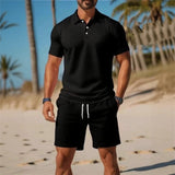 Matteo™ Set Mit Poloshirt Und Shorts Mit Verstellbarem Bund – Dunkelblau