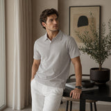 Alden™ Kurzarm-Poloshirt Aus Ultraleichtem Stoff – Grau