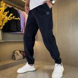 Hose Arvid™ mit gerippter Struktur, Kordelzug und elastischen Bündchen – Grau