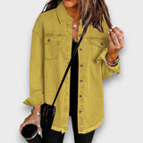 Karela – Klassische Jeansjacke – Gelb