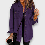 Karela – Klassische Jeansjacke – Violett