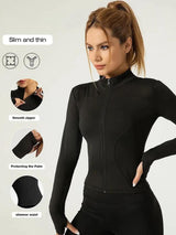 Narin | Damen Fitness Jacke – Schwarz