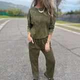 Sunday™ Set aus weichem Sweatshirt mit lockerer Passform / Entspannt, weich und stilvoll! – Grün
