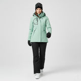 Damen Skiset | Jacke mit Kapuze Hose abgestimmte Ausführung – Grün