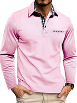 Herren-Poloshirt mit langarmdesign | Alltagstauglich – Rosa