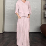 Valenne™ Premium Set aus Baumwoll-Leinen mit modernem Design – Rosa