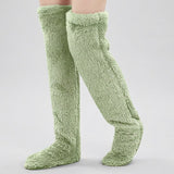 (KAUF 1, ERHALTE 2 GRATIS) Veloura™ Premium Kuschelsocken aus Weichem Plüschstoff – Grün