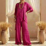 Serenza™-Set mit Asymmetrischem Design und Fließender Passform – Pink