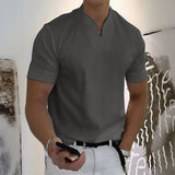 Aureon™-T-Shirt mit Schmaler Passform und Minimalistischem Design – Dunkelgrau