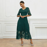 Celira™ Kleid mit Raffiniertem Floral-Design – Grün