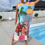 SeaBreeze™-Kleid mit Kunstvollen Mustern und Lockerer Passform – Retro Tropical