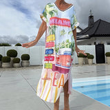 SeaBreeze™-Kleid mit Kunstvollen Mustern und Lockerer Passform – Miami Tropical