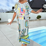 SeaBreeze™-Kleid mit Kunstvollen Mustern und Lockerer Passform – Wüsten Chic