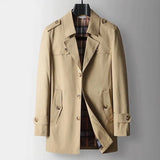 Bravon™ Mantel mit Markantem Schnitt und Hochwertiger Verarbeitung – Khaki