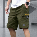 Brann - Hochwertige Cargoshorts im Utility-Stil – Dunkelgrün