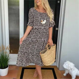 Eloria™ Kleid mit Lockerem Fall und Zeitloser Eleganz – Schwarz