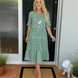 Eloria™ Kleid mit Lockerem Fall und Zeitloser Eleganz – Grün