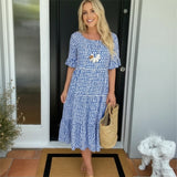 Eloria™ Kleid mit Lockerem Fall und Zeitloser Eleganz – Blau