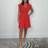 Delira™ Kleid mit Zartem Fall und Eleganter Ausstrahlung – Rot