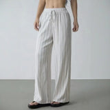 Zirelle™ Pants with Elegant Stripes and Smart Comfort – Weiß