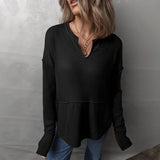 Elowen™-Bluse mit Modernem Schnitt und Lässig-Schickem Stil – Schwarz