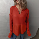 Elowen™-Bluse mit Modernem Schnitt und Lässig-Schickem Stil – Rot