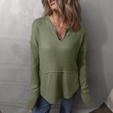 Elowen™-Bluse mit Modernem Schnitt und Lässig-Schickem Stil – Olivgrün