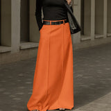 Corenne™ Eleganter Maxirock mit Modernem Design – Orange