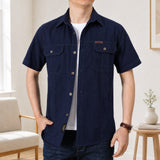 Abenteuer™ Hemd aus Baumwolle mit Utility Taschen – Denimblau