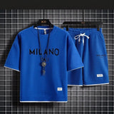 Milano Italy™ Set mit Street Stil und Minimal Print – Blau
