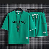 Milano Italy™ Set mit Street Stil und Minimal Print – Grün