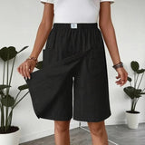 Celenne™ Skort aus Leinen-Baumwolle mit Premium-Komfort – Schwarz