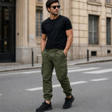 Everest™ Cargohose mit Utility-Taschen und Jogger-Bündchen – Grün