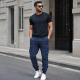 Everest™ Cargohose mit Utility-Taschen und Jogger-Bündchen – Blau