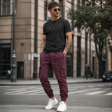 Everest™ Cargohose mit Utility-Taschen und Jogger-Bündchen – Bordeaux